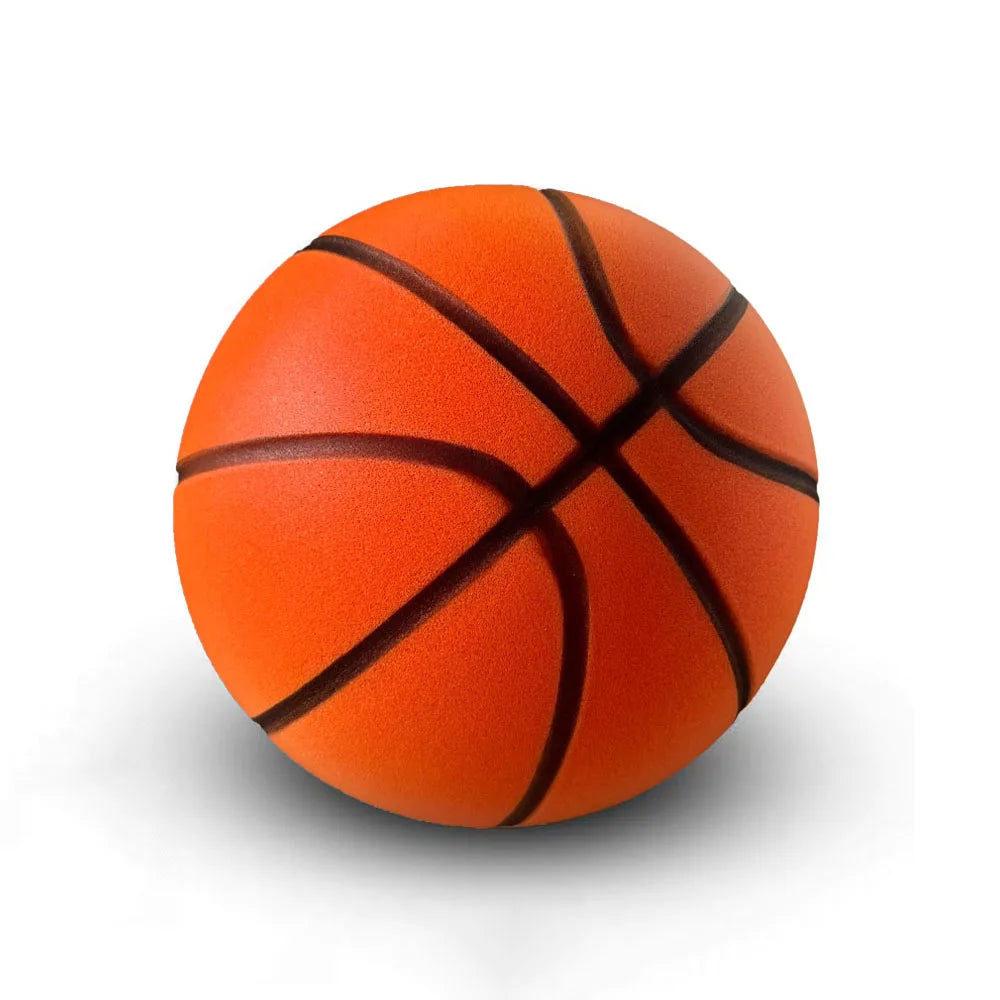 Grooved Silent Basketball w/ 90% Original Bounciness 29.5″ Quiet Bounce Indoor NBA Size No7 Airless PU Foam Basketball Xmas Gift
