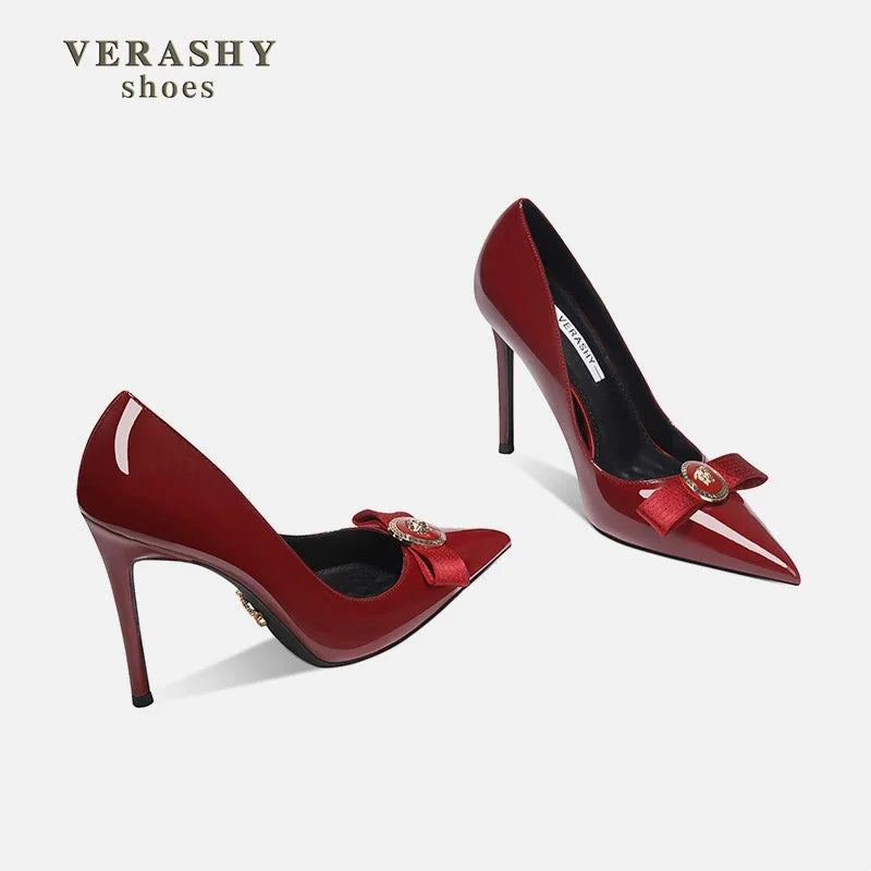 High Heels Women's Thin Heels Pointed French Temperament Bow Light Mouth Single Shoes Women