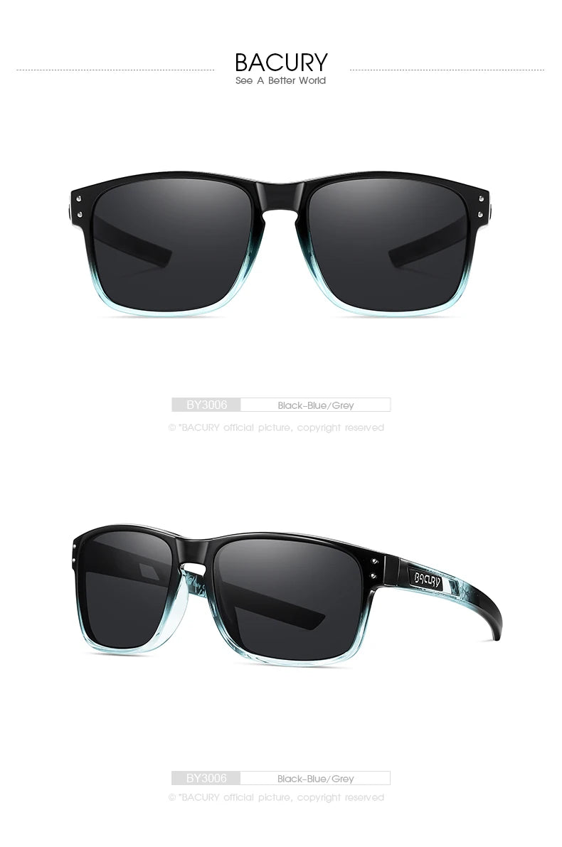 BACURY Fashion Sports Sunglasses for Men High Quality TR-90 Ultra Light Comfortable Frame for Women Outdoor Activity Sunglasses