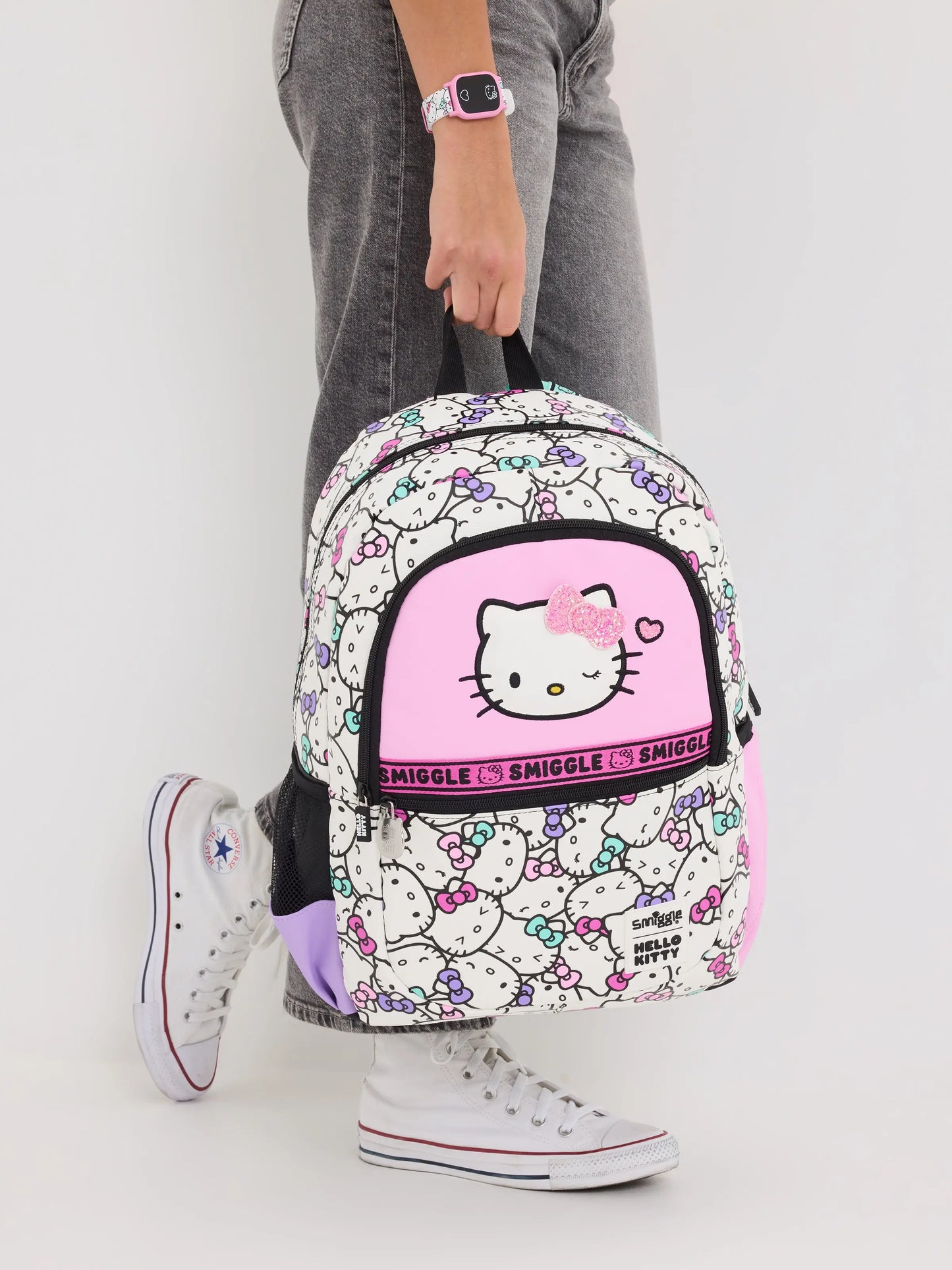 Hot Sales New Australia Smiggle Hello Kitty Cartoon Series Children School Bag Anime Backpack Student Gift