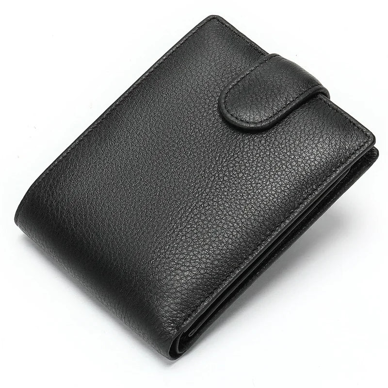 MOTAORA Men's Genuine Leather Wallet Multifunction RFID Bifold Purse For Men Small ID Card Holder Male Antimagnetic Cash Wallets