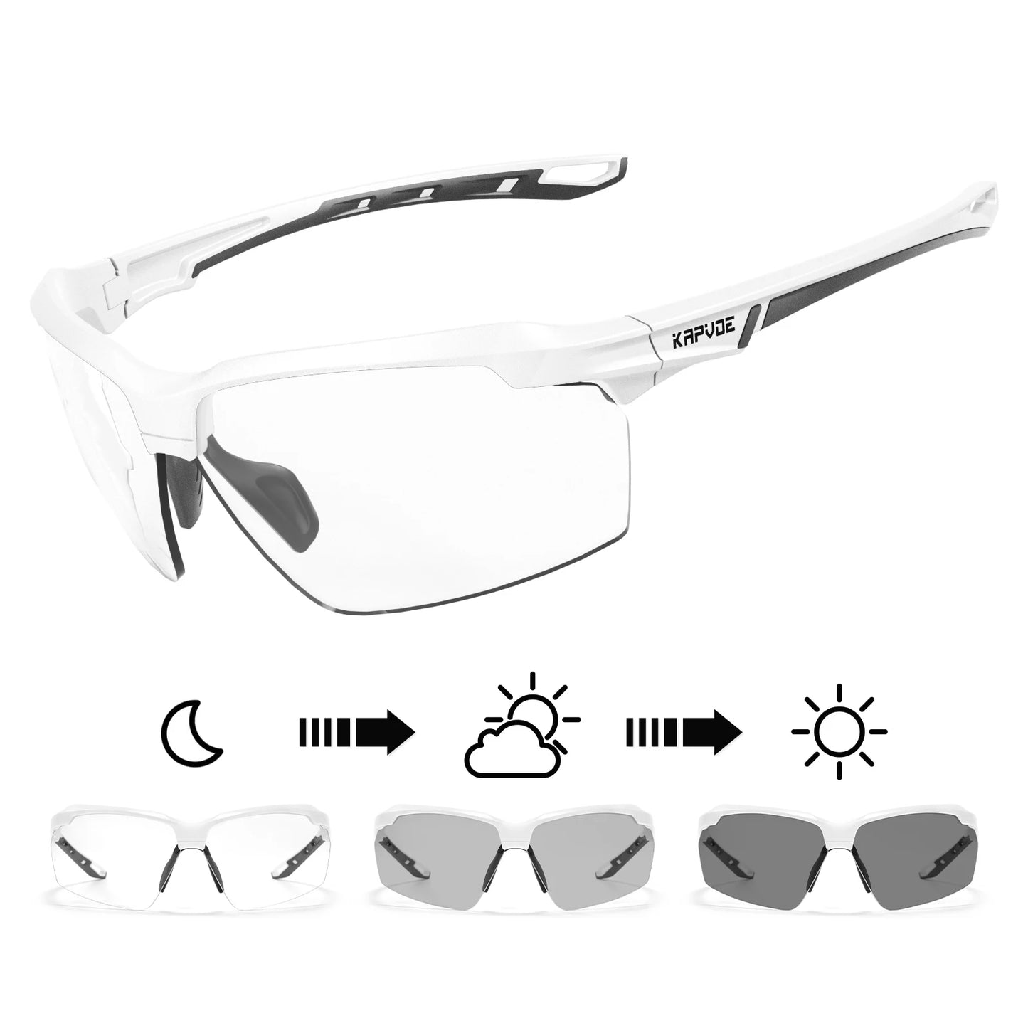 KAPVOE Polarized Cycling Glasses Sunglasses Sports Glasses MTB Glasses Cycling Glasses Men Road Bike for Women Cycle Goggles