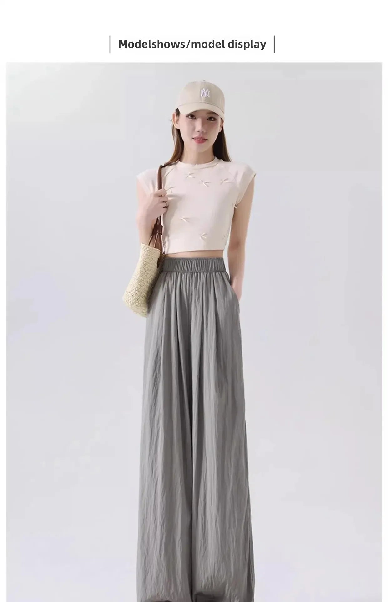Ice Silk Wide Leg Pants Women's Summer Thin Drape Casual Japanese Lazy Style Long Straight Sumi Pants