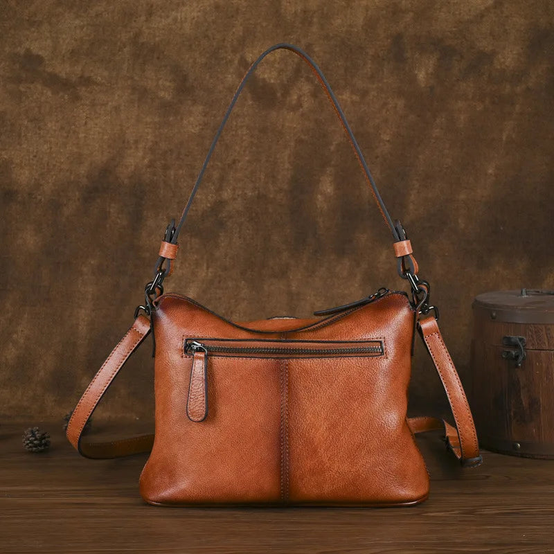 MOTAORA New Small Vintage Women's Shoulder Tote Bag Casual Genuine Leather Handbag Fashion Cowhide Underarm Crossbody Bags Purse