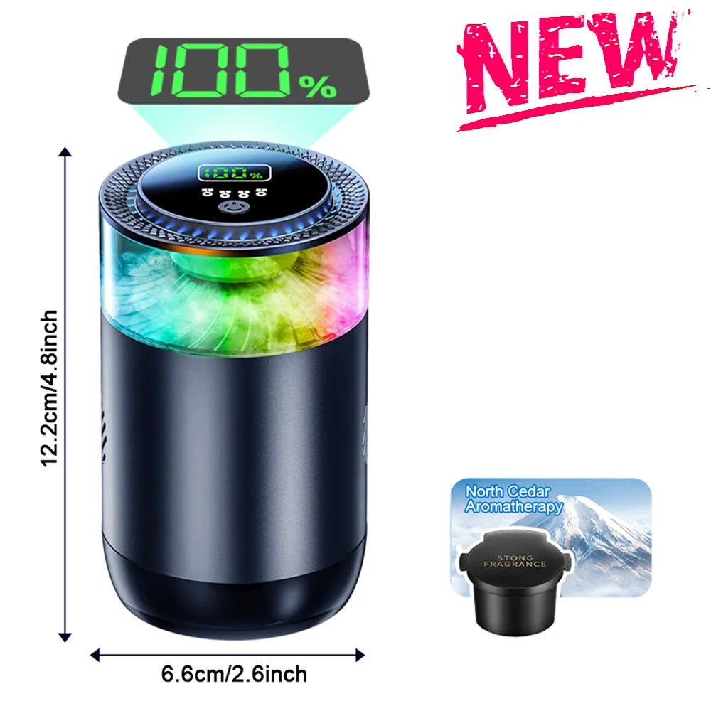 Caer Smart Car Air Freshener Rechargeable Cloud Mist Perfume Diffuser 3 Levels Adjustable Automobile Interior Humidifier Kit