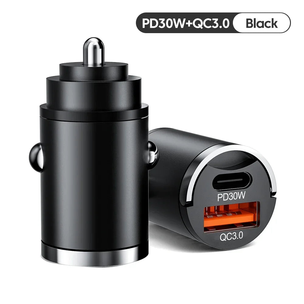 Xiaomi 100W Car Charger Lighter PD Fast Charging For IPhone QC3.0 Mini USB Type C Mini Car Phone Charger For Samsung Huawei 2025