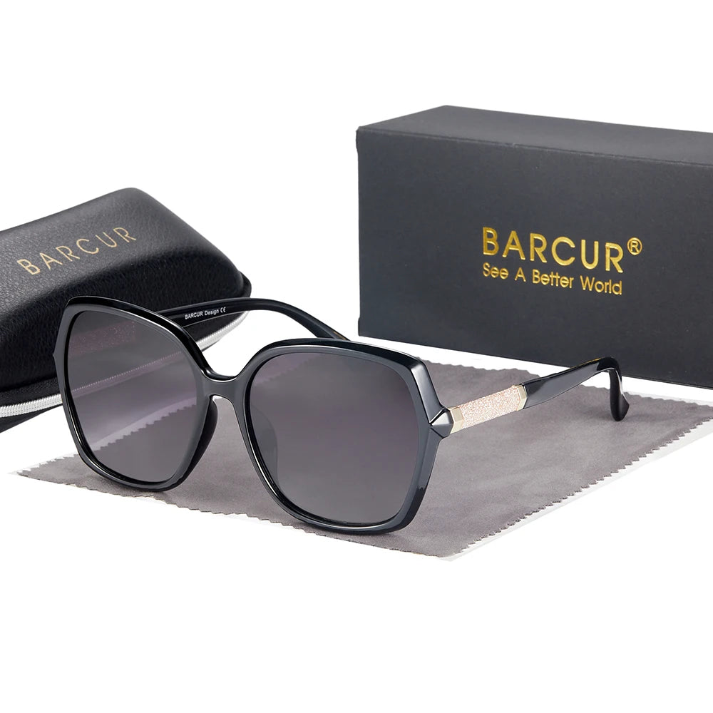 BARCUR Women Polarized Sunglasses UV400 Lady Fashion Gradient Sun Glasses for Women Eyewear Accessory