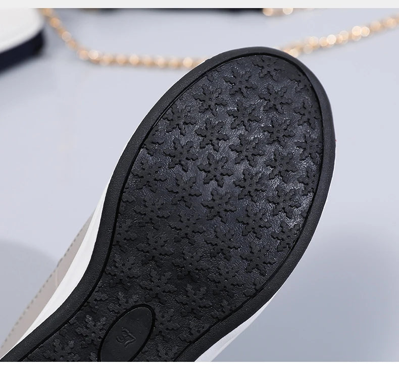 Women’s Genuine Leather Platform Loafers – Orthopedic Slip-On Casual Flats