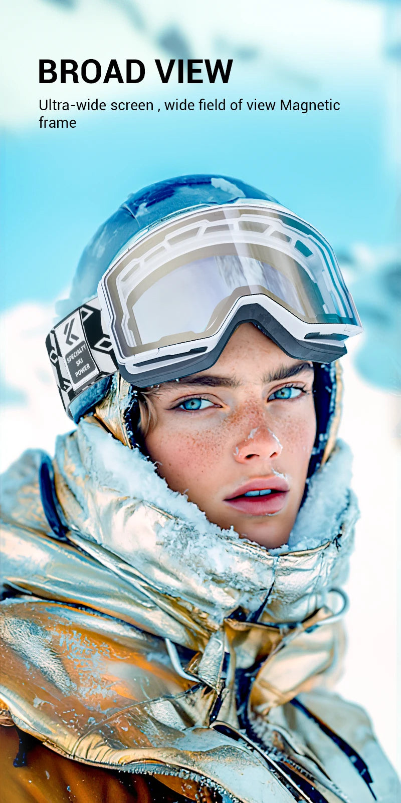 KAPVOE New Photochromic Outdoor Sport Ski Snowboard Goggle Men UV400 Protection Women Glasses Magnetic Attraction Skiing Goggles