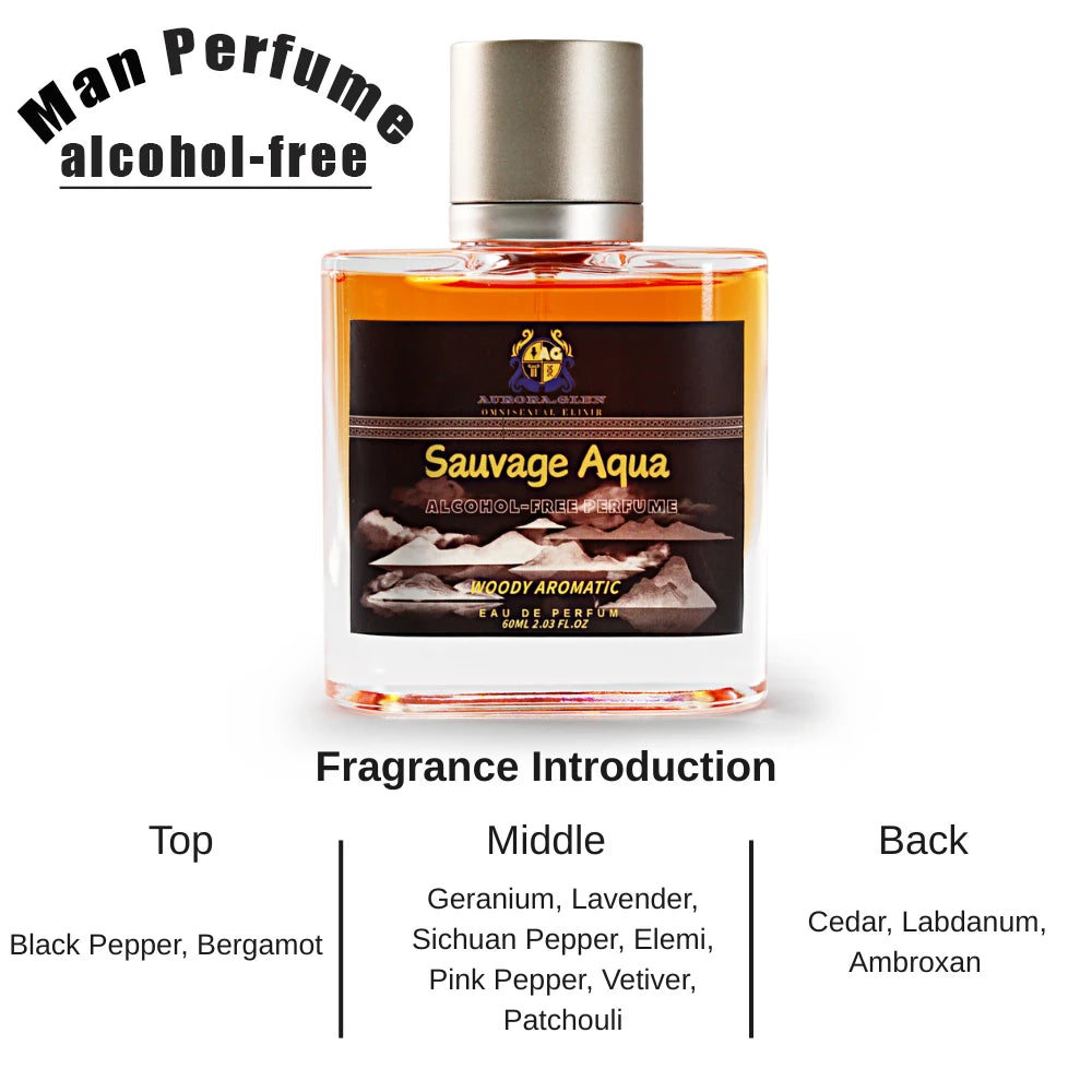 Wilderness for Men Perfume Oil - Alcohol-Free Spicy Woody Scent, Long-Lasting Sensitive Black Pepper Vetiver Cedar Perfume