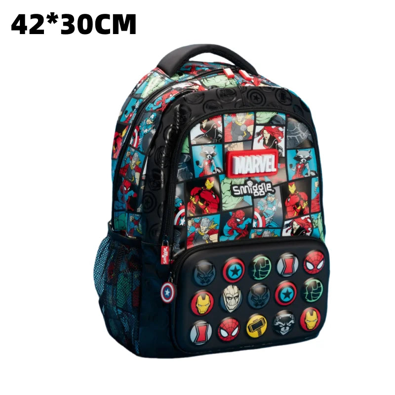 Genuine Australia Smiggle Marvel Backpack Cartoon Series Spider-Man School Bag Anime Backpack Student Gift Separate Purchases