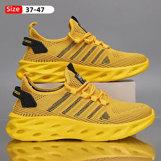 Men's casual shoes fashion sneakers breathable running shoes mesh lightweight outdoor walking training tennis shoes plus size