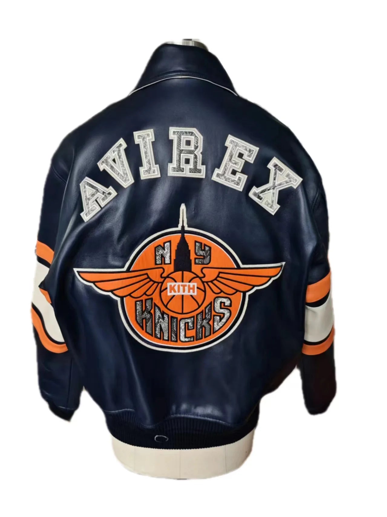 AVIREX High Quality Genuine Sheepskin Coat Men's US Size Classic Varsity Jacket Natural Leather Flight Suit Lapel Outerwear tops