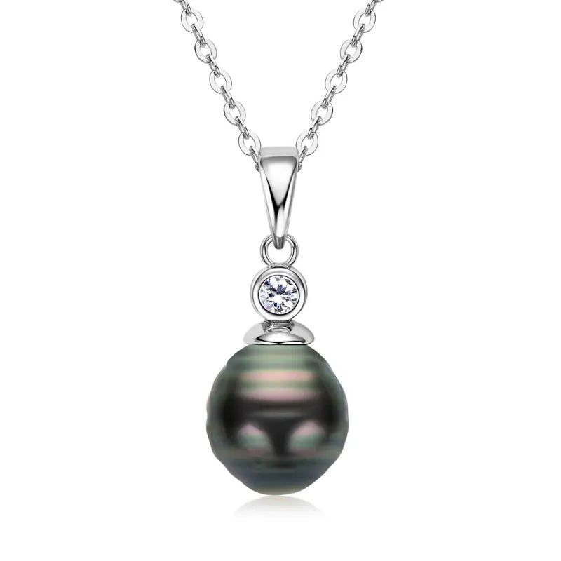 Lnngy Baroque Pearl Pendant Necklace S925 Sterling Silver Natural White Freshwater Pearl Necklace For Ladies Grace Jewelry Gift