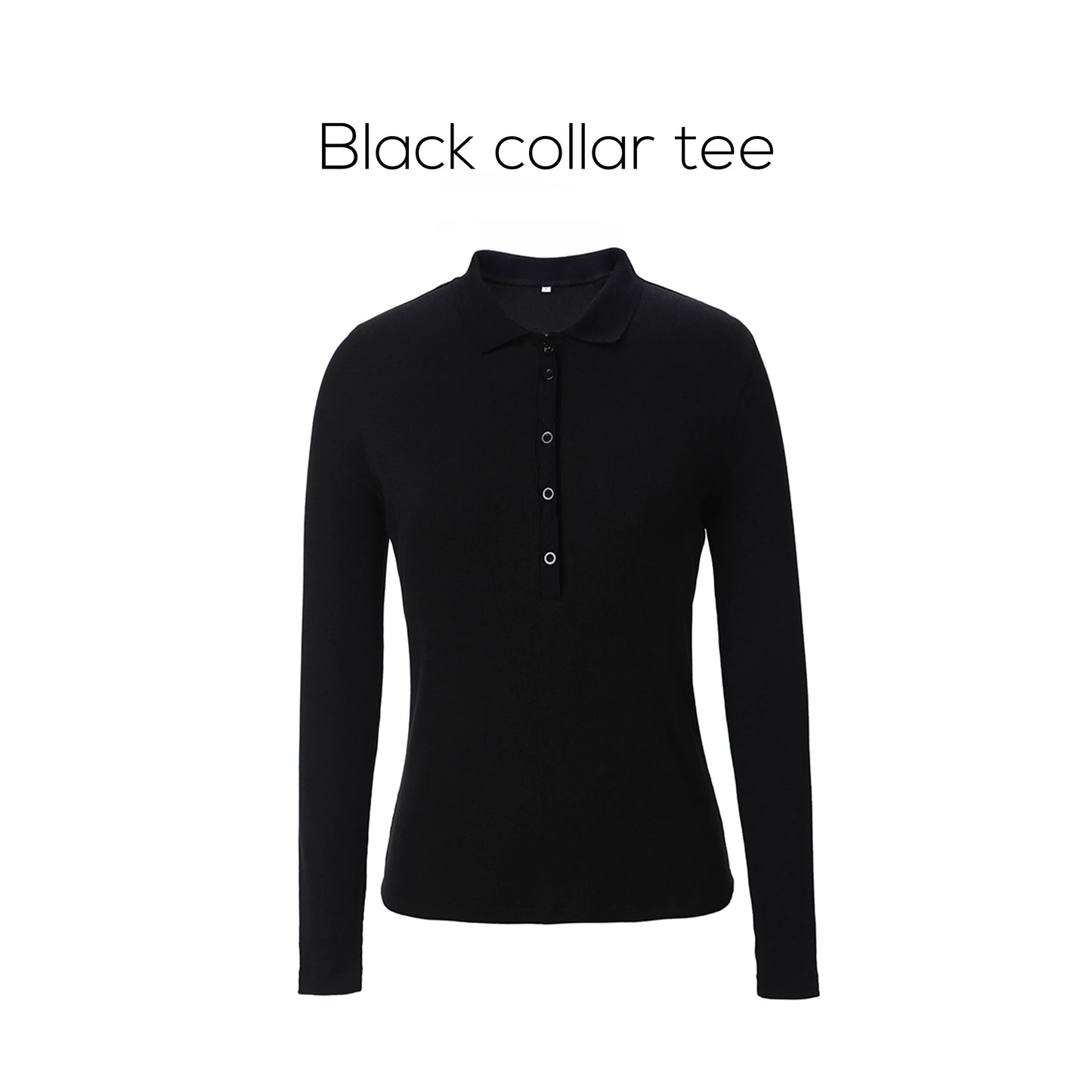 AP 2025 Spring/Summer Women Turn-Down Collar Tee & Cotton Blend Skirt Set