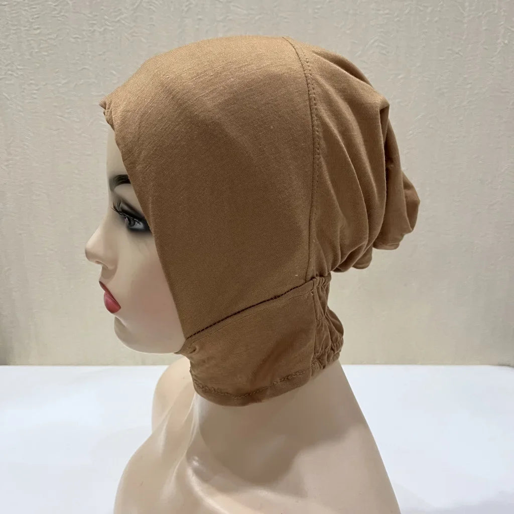 Soft Inner Muslim Women Hijab Cap Islamic Head Wear Hat Underscarf Cotton Hats Bonnet Turkish Scarves Arab Headdress India Caps