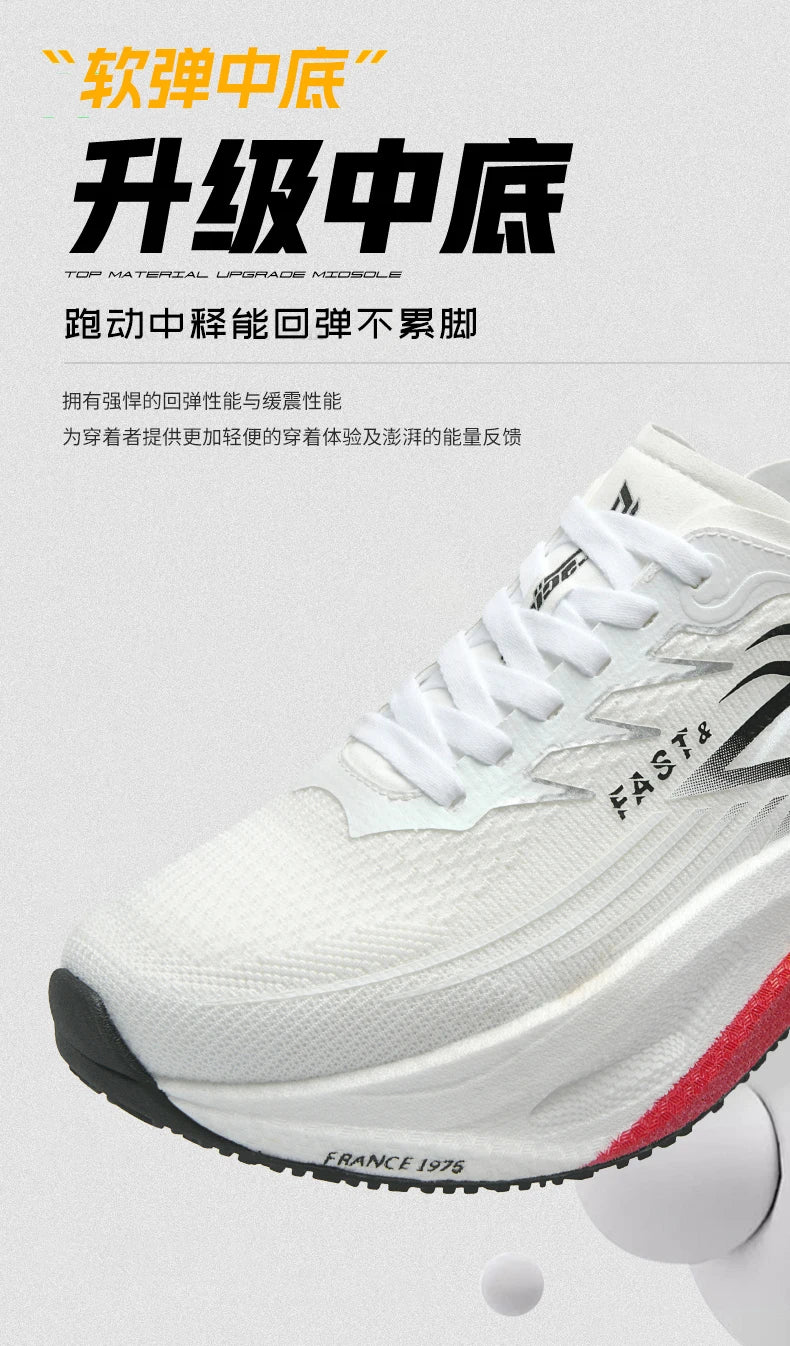 Men's Sports Shoes Cushioning Non-Slip Flat Wear Resistant Sneakers Mesh Breathable Platform Soft Running Shoes for Man