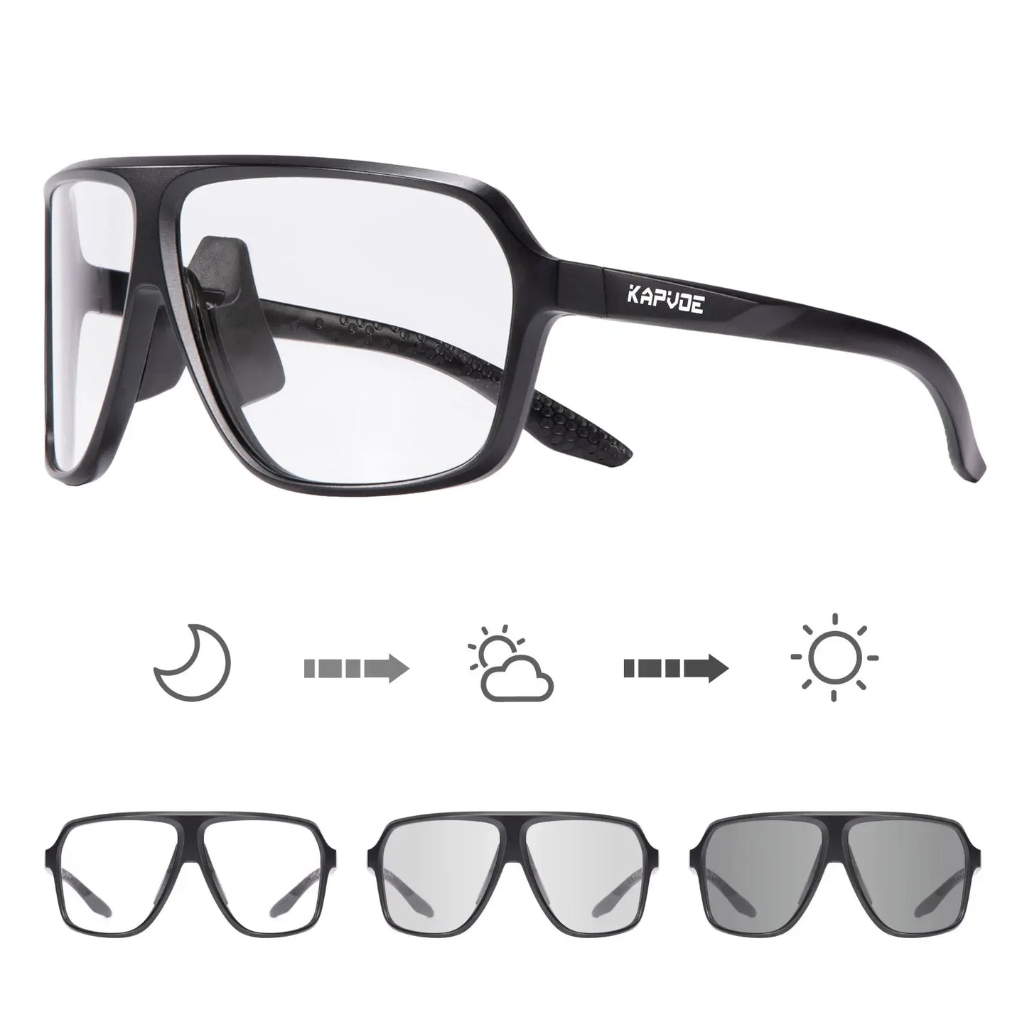 Kapvoe Polarized Cycling Sunglasses Road Riding for Men Fishing Glasses Mountain Bike Bicycle Goggles MTB Eyewear Speed Sports