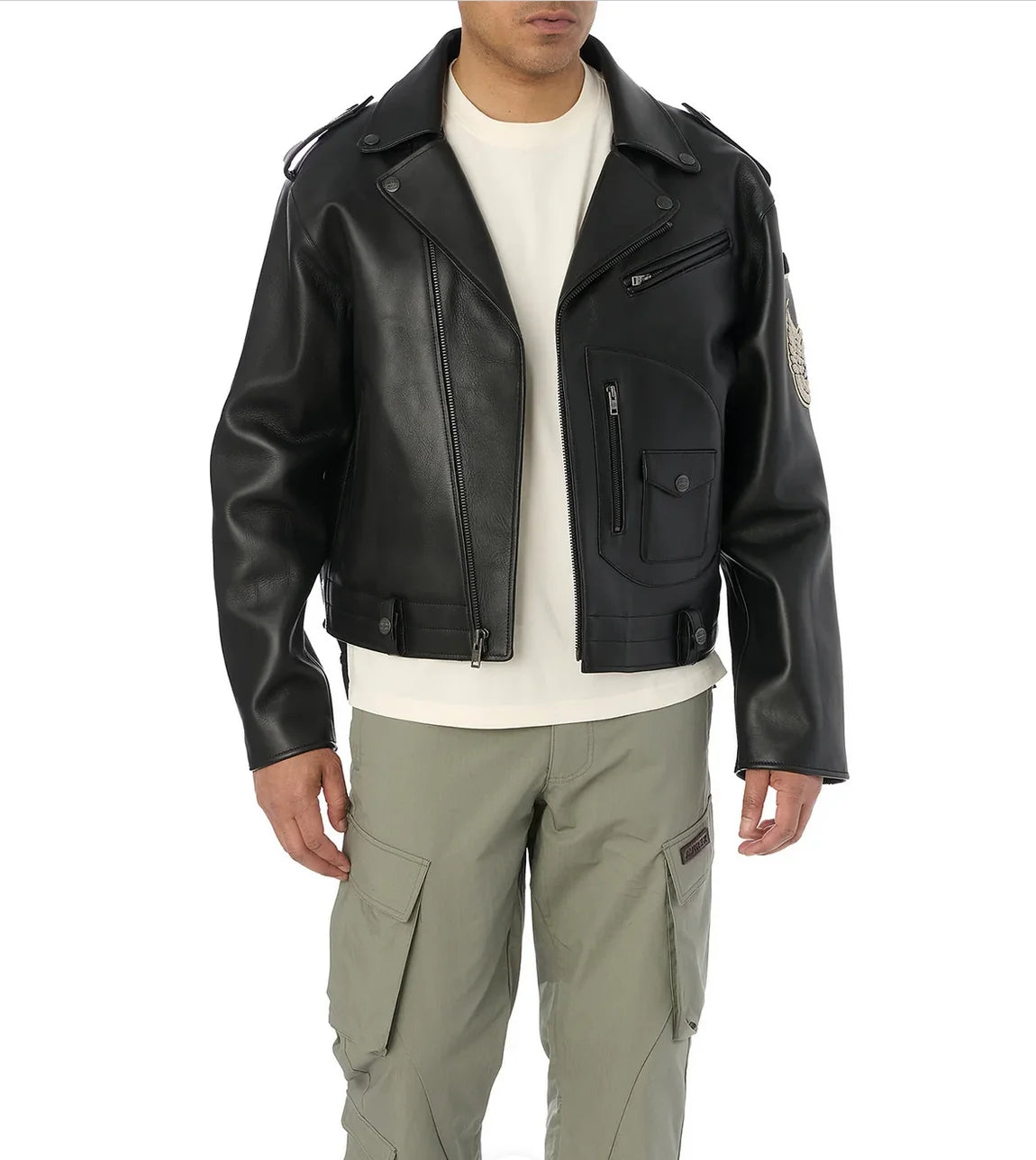AVIREX fall new listing European lambskin jacket men's motorcycle ridingLeather jacket USA TOUR MOTORCYCLE JACKET coat tops