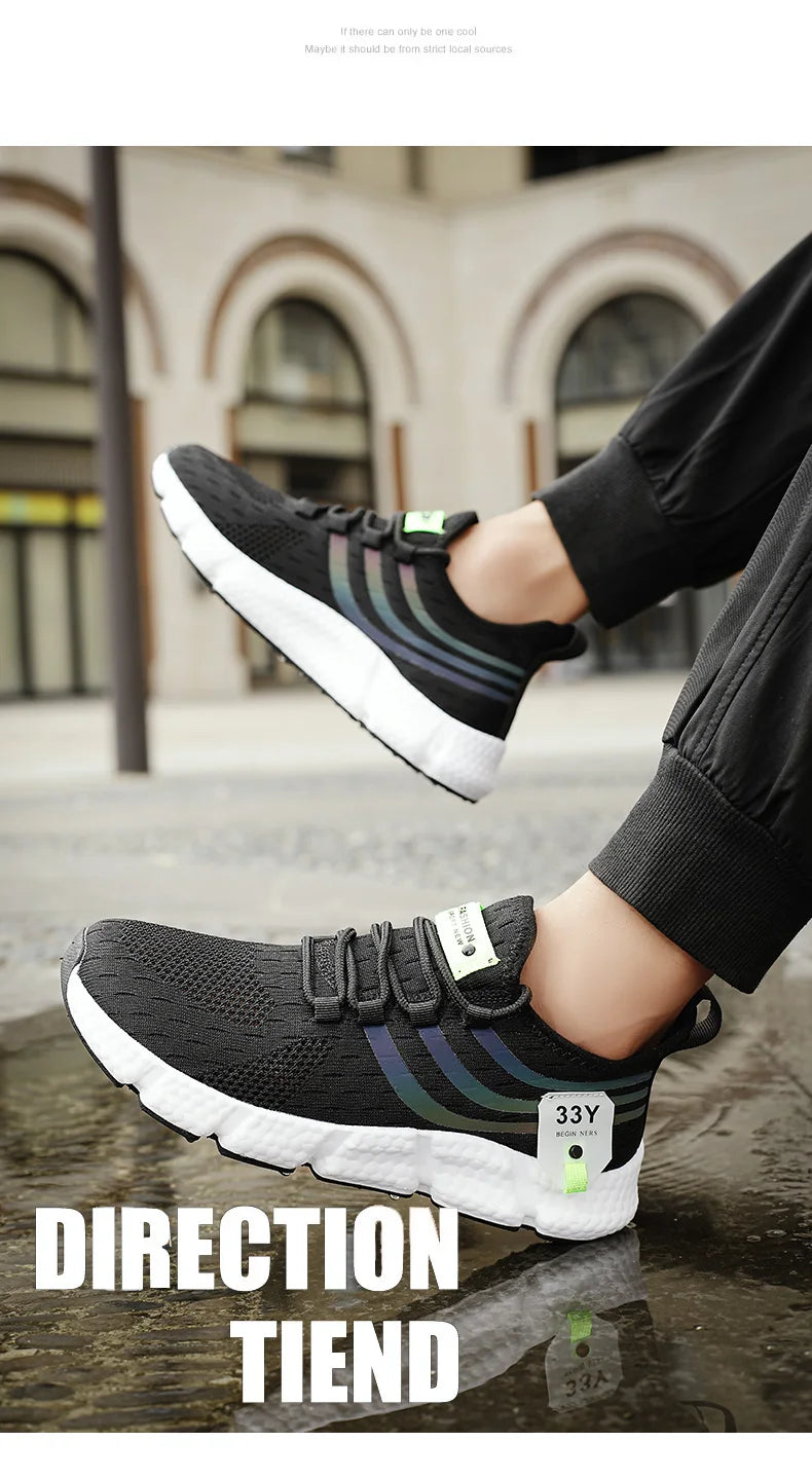 New Men's Sneakers Thick Sole Comfortable Casual Shoes Men Breathable Running Shoes Summer Man Tennis Shoes Large Size Men Shoe