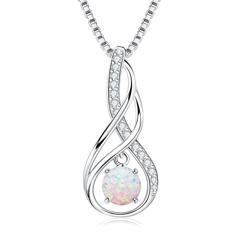 Lnngy 925 Sterling Silver Pear Cut Artificial Emerald Pendant Necklace Colorful Birthday Stone Necklaces Jewelry for Friends