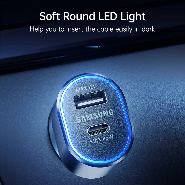 60W Samsung USB Type C Car Charger PD Super Charging Galaxy S25 S24 S23 S22 Ultra 45W 15W Charger Samsung Z Fold 5 4 Flip in Car
