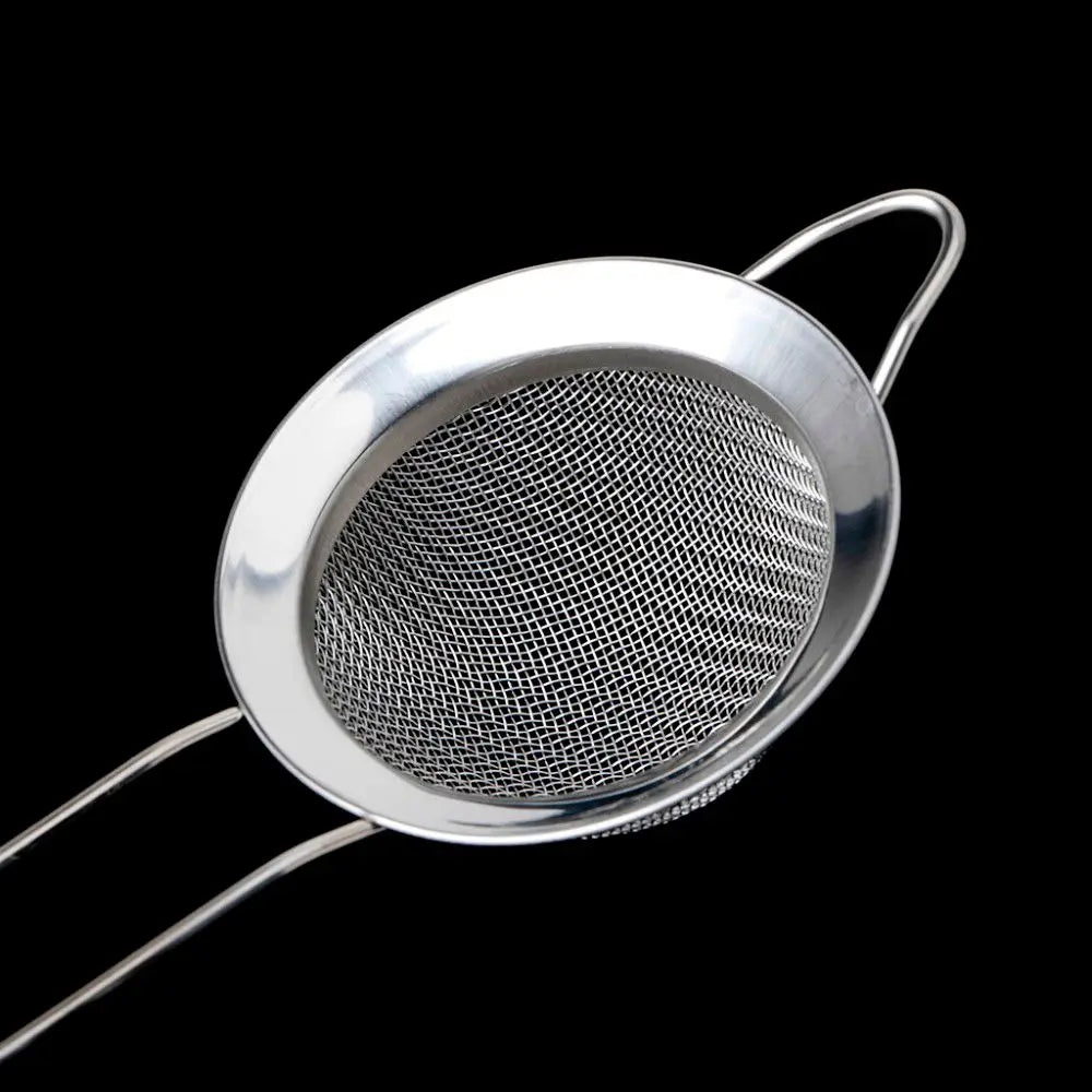 Flour Strainer Mesh With Handle Diameter7/8/10/12/14/16/18/20/22cm Stainless Steel Colander Tea Sifter Kitchen Sieve Filter Tool