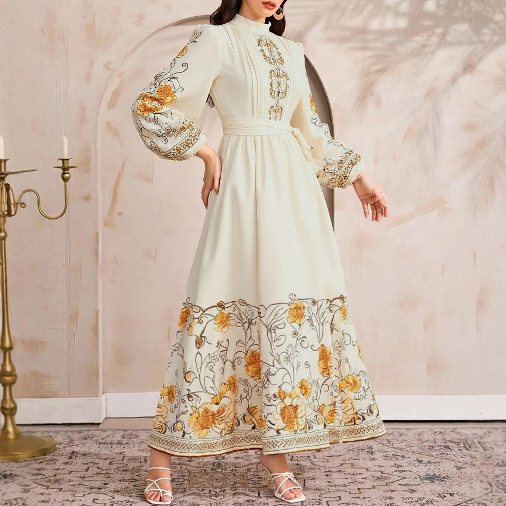 Rafiah Women's Dresses Summer Elegant Fashion 2025 Plain Long Sleeve Crew Neck
A Line Midi Vacation Long Dresses