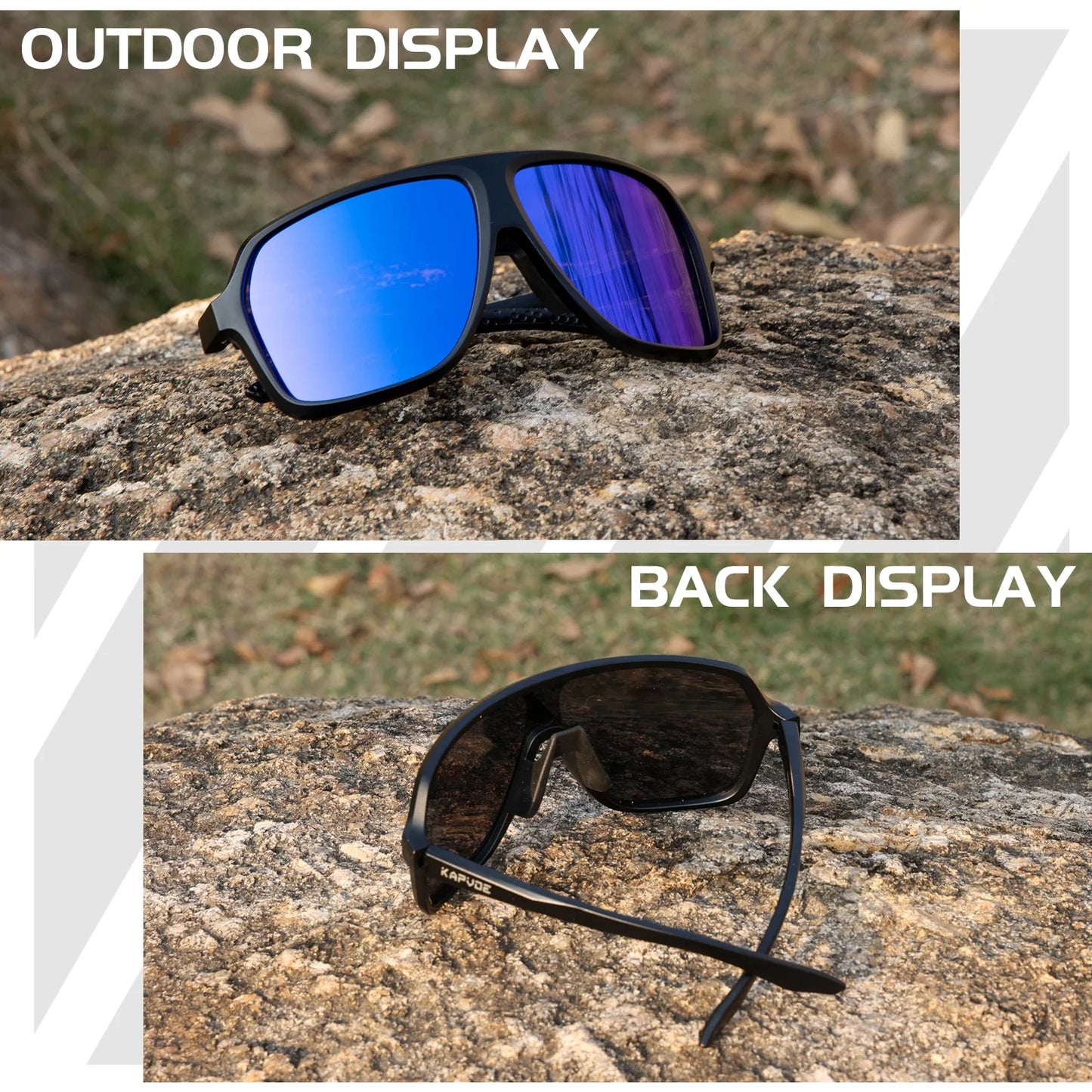 Kapvoe Polarized Cycling Sunglasses Road Riding for Men Fishing Glasses Mountain Bike Bicycle Goggles MTB Eyewear Speed Sports