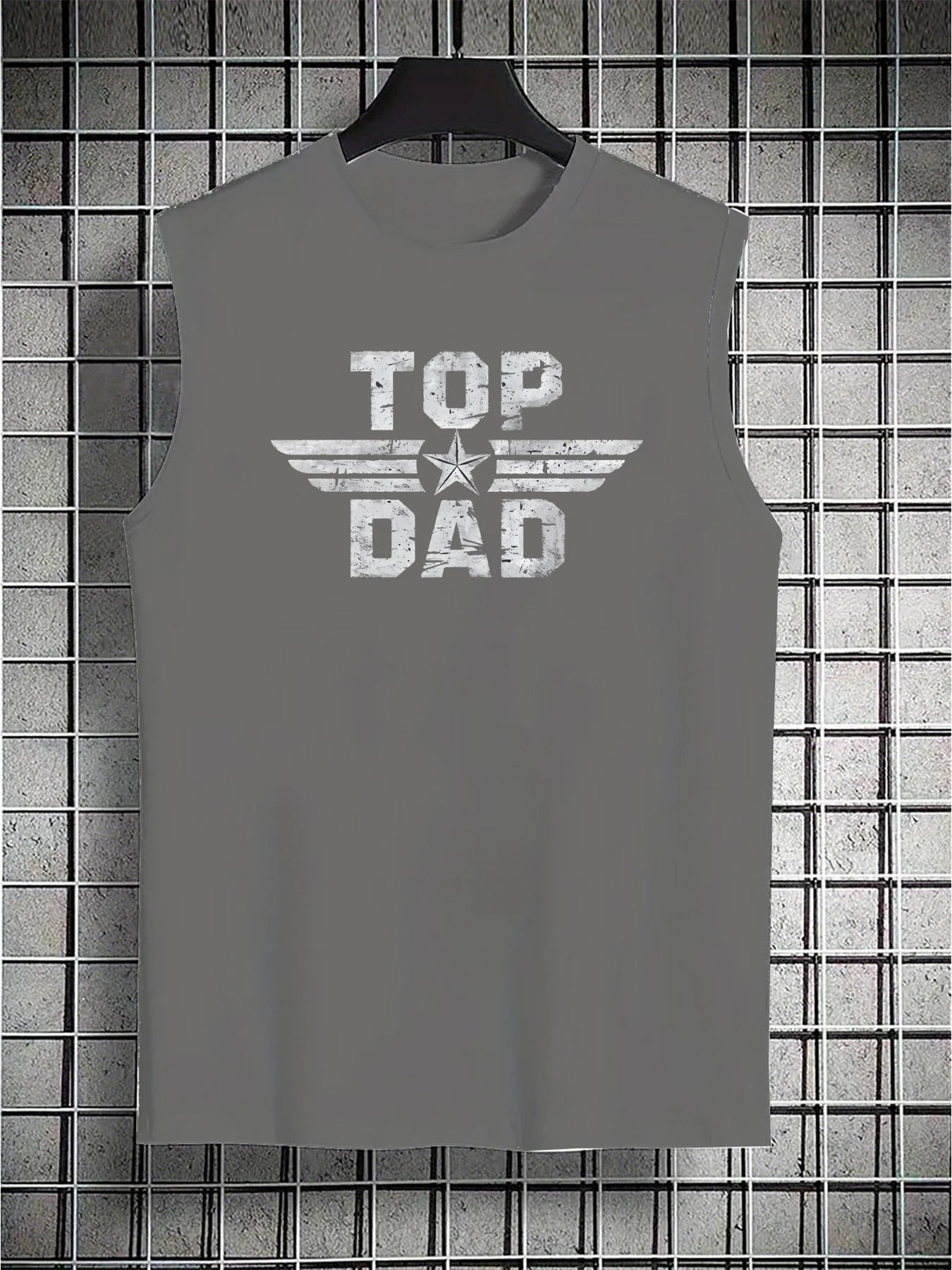 🏋️ Men’s Summer Sleeveless Tank Top,TOP DAD Print | Loose Fit | Comfortable & Breathable | Fitness & Leisure