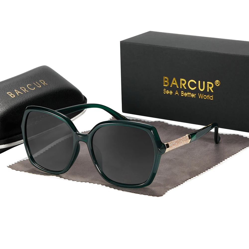 BARCUR Women Polarized Sunglasses UV400 Lady Fashion Gradient Sun Glasses for Women Eyewear Accessory
