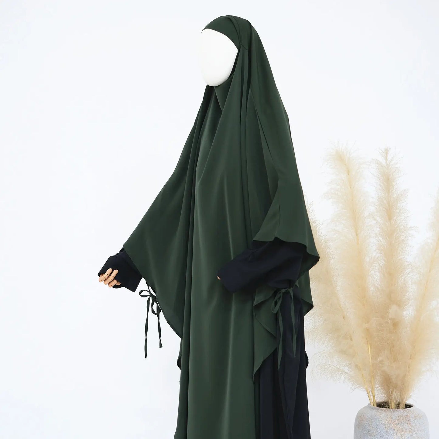 Ramadan Eid Muslim Women Prayer Hijab Long Scarf Islamic Pullover Big Khimar One Piece Abaya Arabia Shawls Dubai Turkey Headwrap