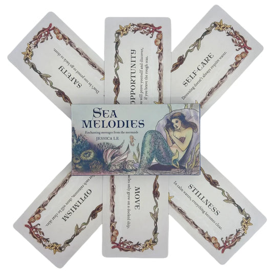 Sea Melodies Oracle Cards Messages from The Menmaids for Family Fortune Borad Game Deck English Visions Taort Divination Cards