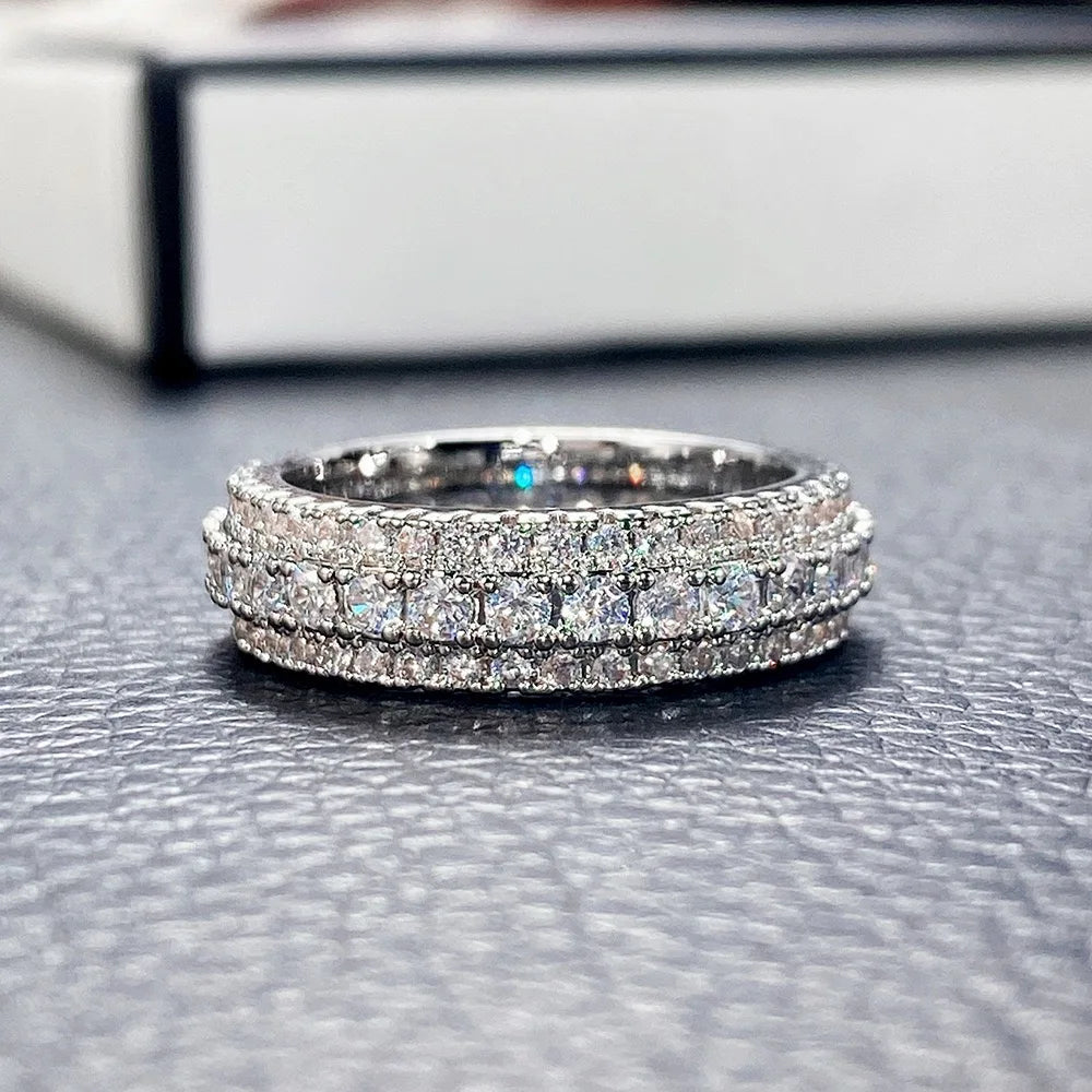 24K-Style Luxury Moissanite Diamond Ring – Heart & Triangle Cut Design