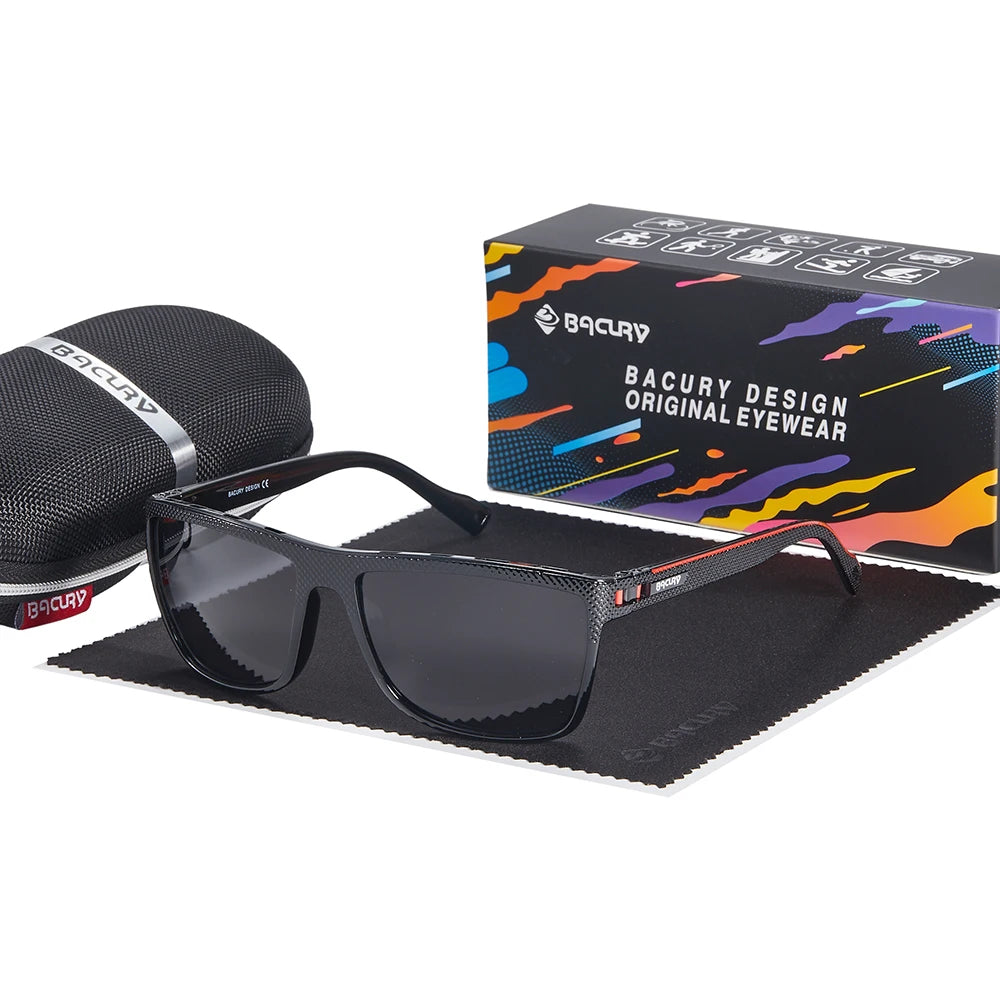 BACURY TR90 Sports Sunglasses Men Polarized Sun Glasses Light Weight Women Driving Hiking Eyewear Accessory Oculos