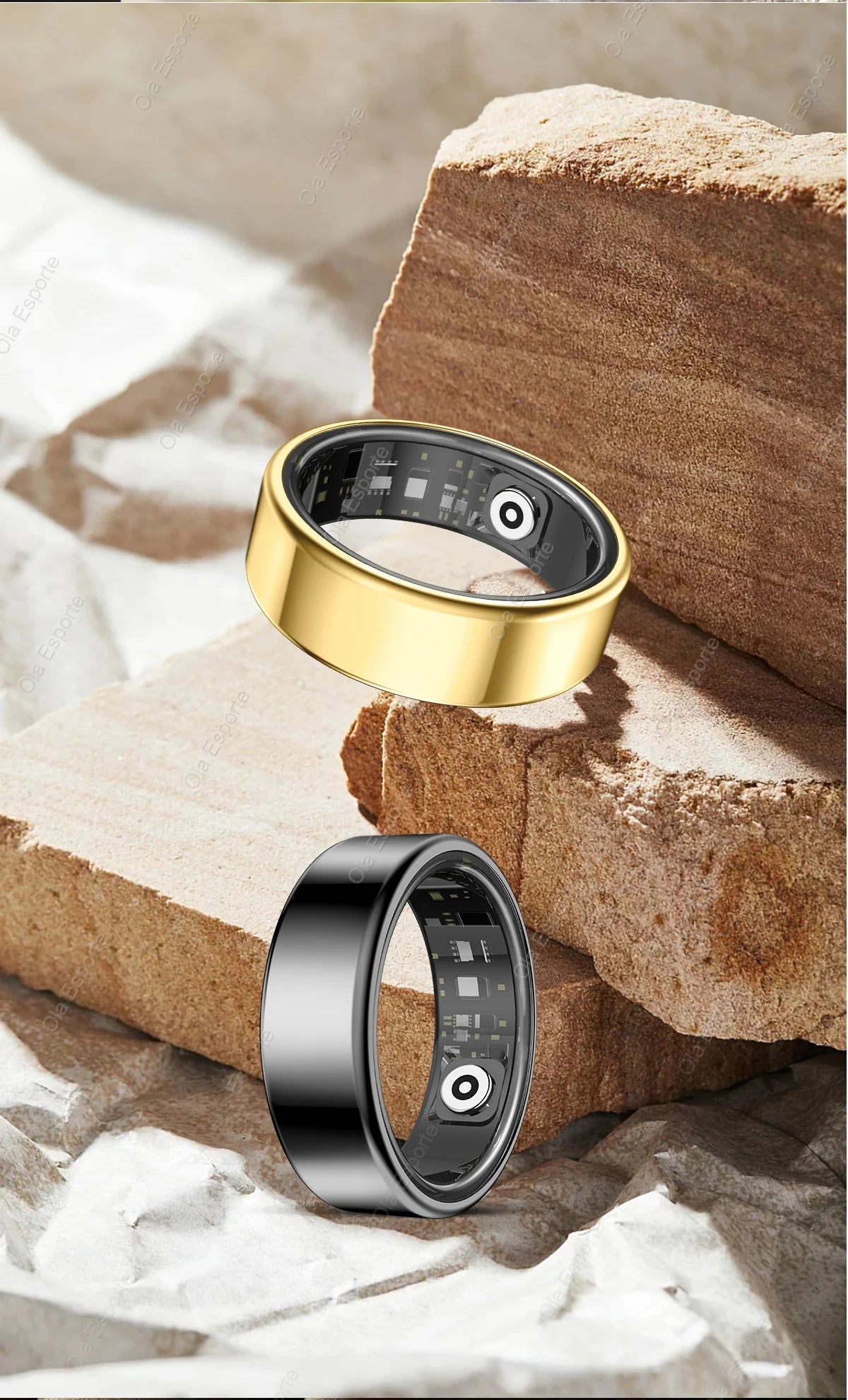2025 جديد لـ Xiaomi Smart Ring للرجال والنساء، معدل ضربات القلب ورصد الأكسجين في الدم Smartring IP68 و 5ATM مقاوم للماء، وضع متعدد الرياضات