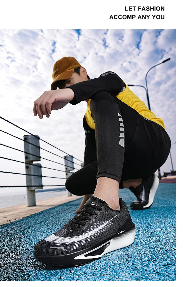 Men Running Shoes Marathon Breathable Outdoor Sports Shoes Lightweight Sneakers Comfortable Athletic Training Footwear Size47