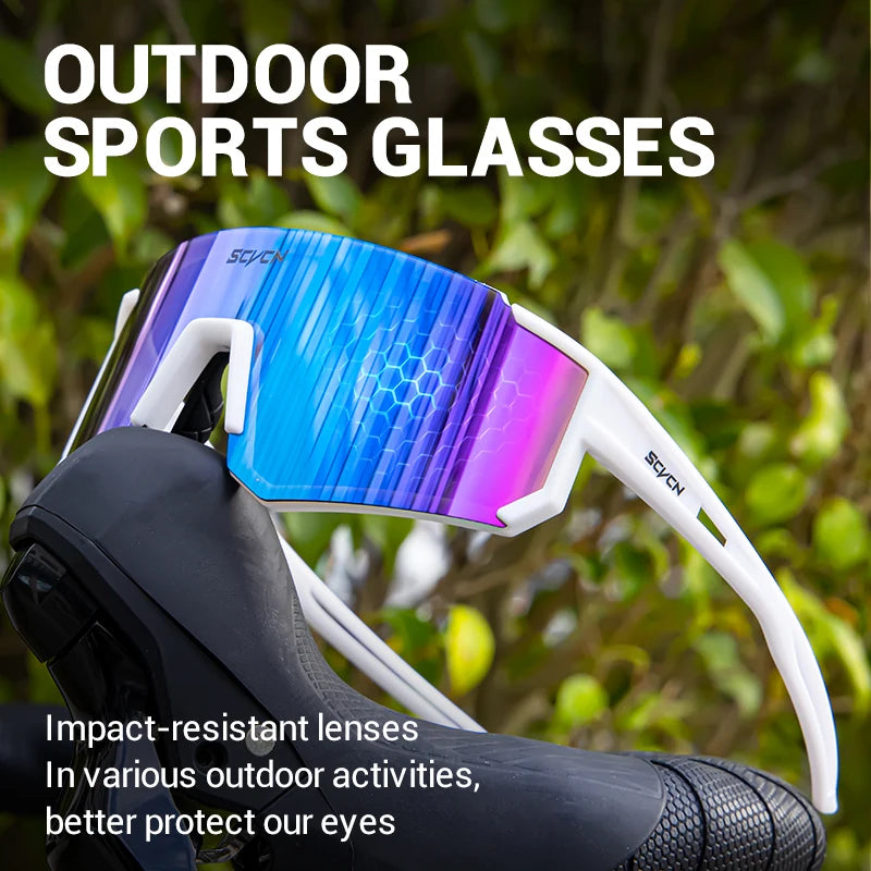 SCVCN Outdoor Bike Cycling Sunglasses Men MTB Road Driving Glasses Sports Women Hiking Bicycle Cycling Glasses UV400 Goggles New