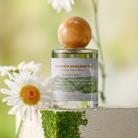 Gardenia Oolong Perfume Tea Eau de Toilette Floral Tea Scent with Jasmine Bergamot Musk Unisex Perfume 50ML for Women Men