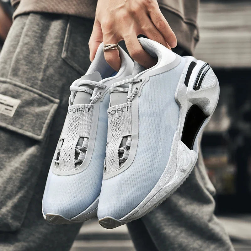 New Men's Running Shoes Breathable Soft Flat Outdoor Sports Cushioning Running Shoes Mesh Comfortable Casual Sneakers for Men