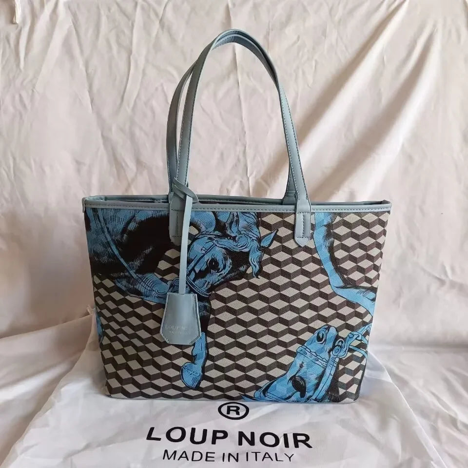 LOUP NOIR New Tote Bag for Women Famous Brands Bag Large Capacity Shoulder Women Bags High Quality Casual Totes LOUP NOIR Bag