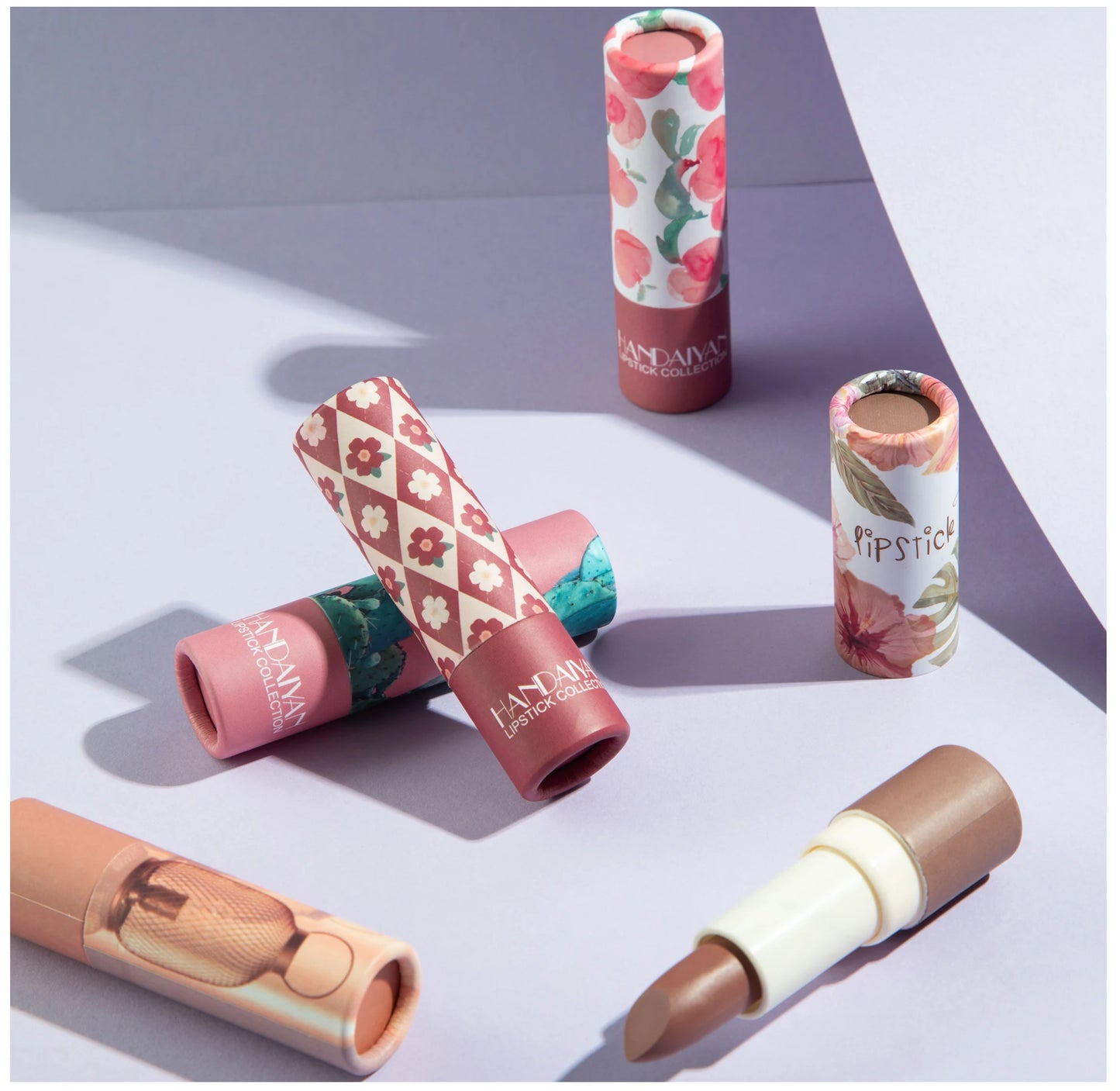 HANDAIYAN velvet texture and is not easy to fade. Naked color lipstick, matte paper tube lipstick