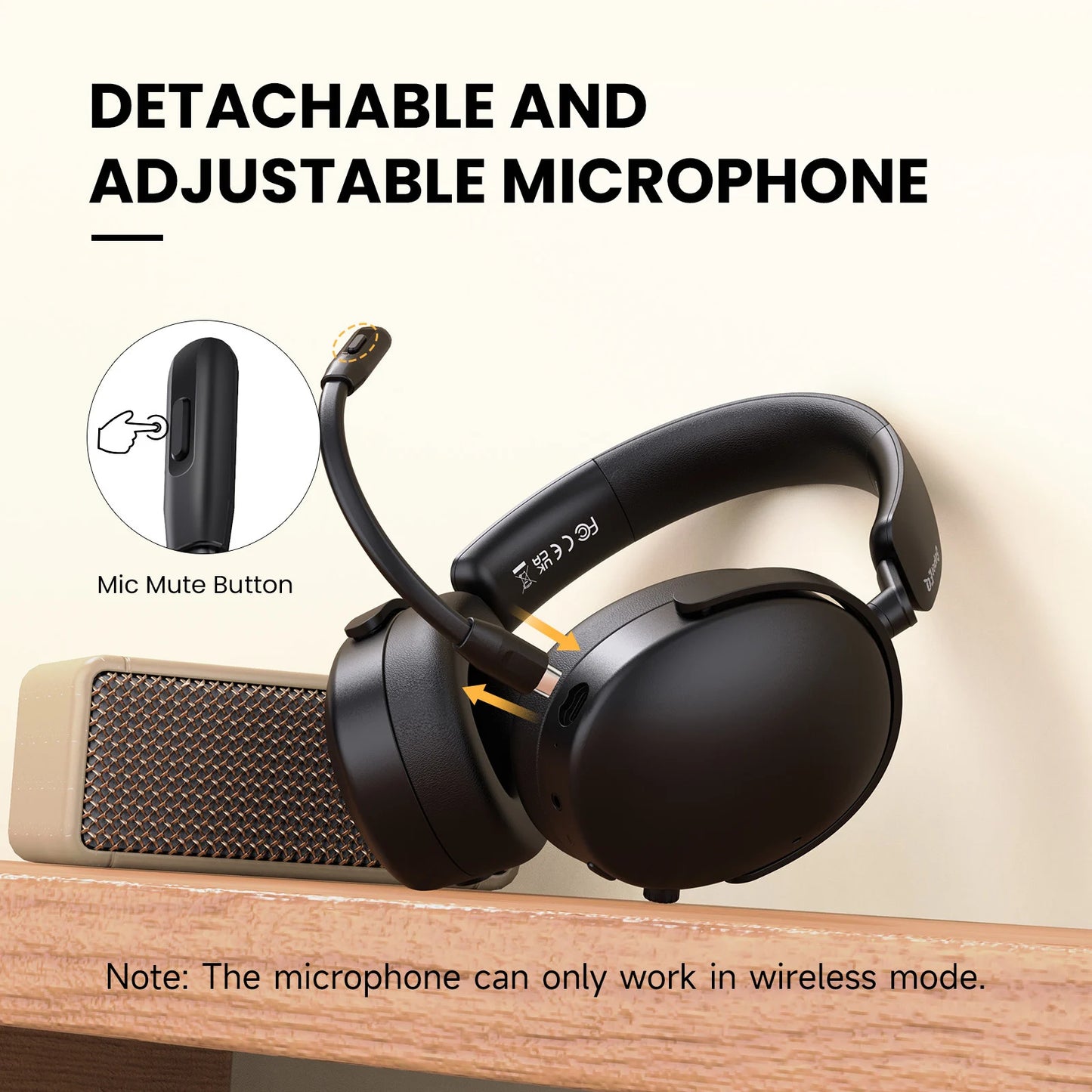 Oneodio SuperEQ A200 ANC Wireless Bluetooth 5.4 Headphones Active Noise Canceling Over Ear Headset With ENC Mic Hi-Res Audio APP