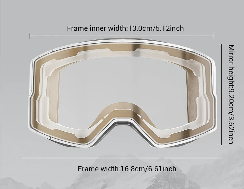 KAPVOE New Photochromic Outdoor Sport Ski Snowboard Goggle Men UV400 Protection Women Glasses Magnetic Attraction Skiing Goggles