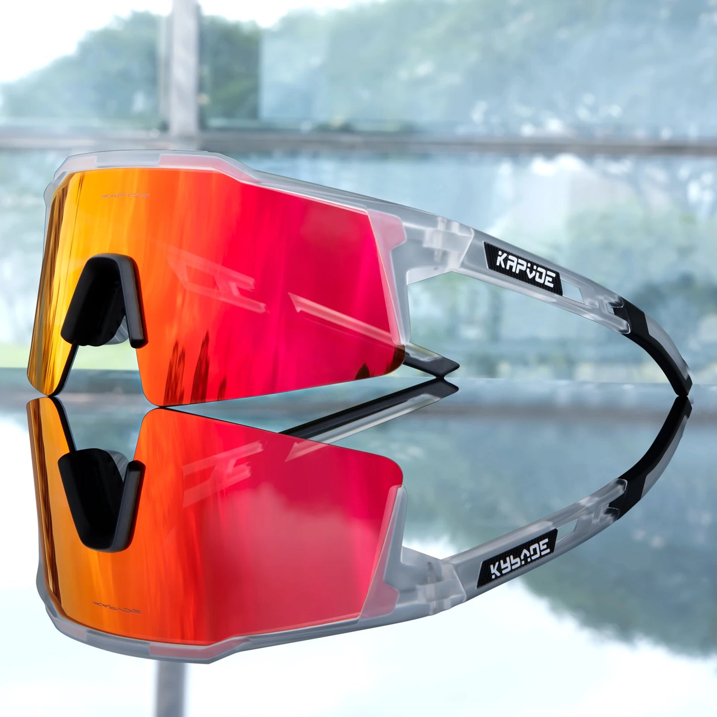Kapvoe Road Driving Bike Sports Cycling Glasses Running Sunglasses Outdoor Men Woman Bicycle Cycling Mountain UV400 Goggles