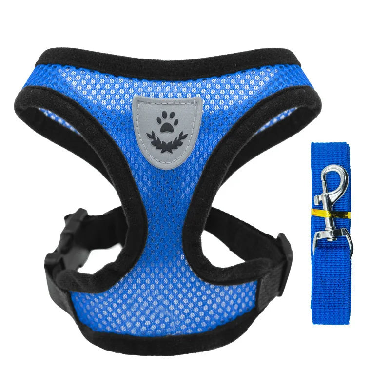 Cat Harness Vest Walking Leash For Puppy dog Collar Polyester Adjustable Mesh Dog Harness For Small Medium Pet Accessories