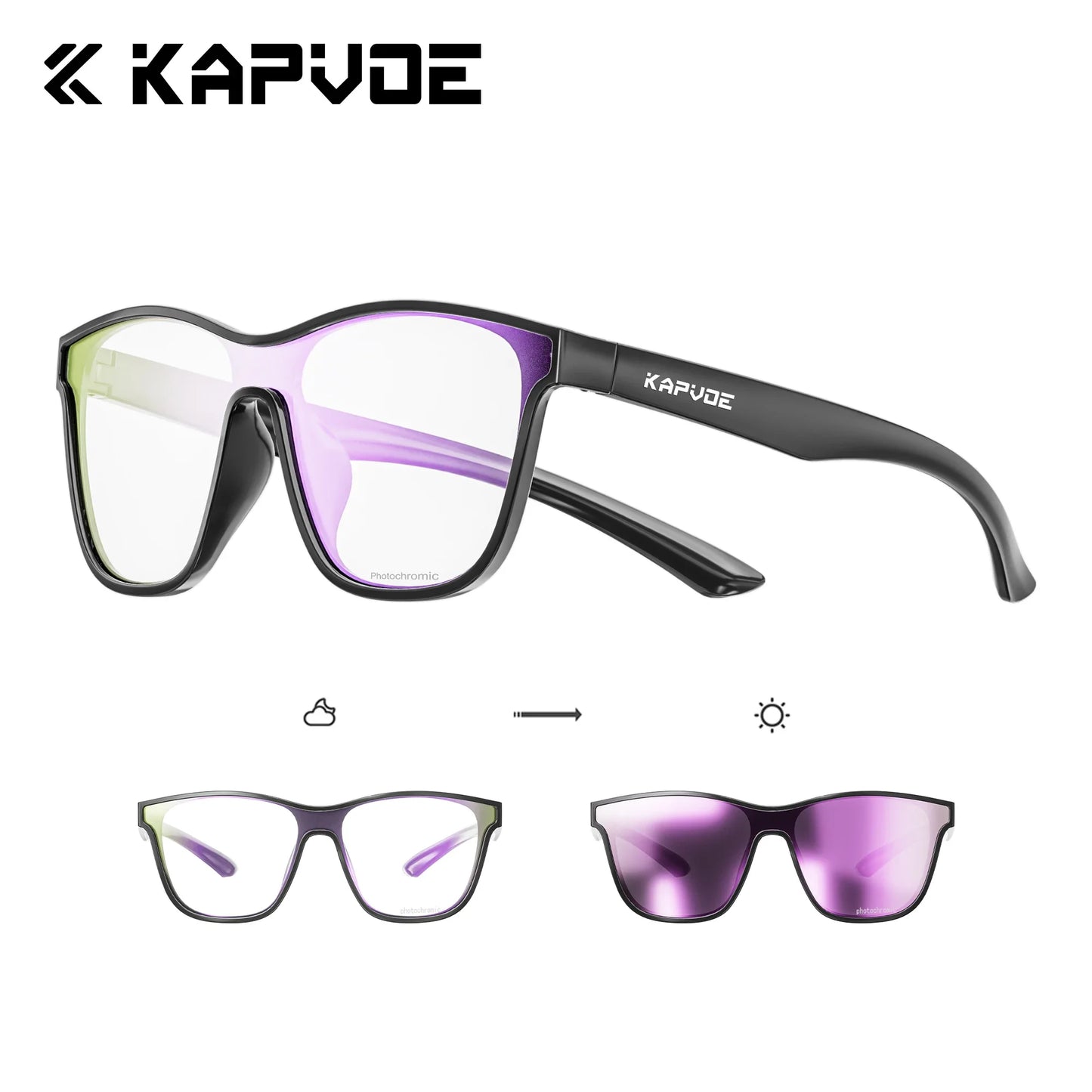 Kapvoe Photochromic Polarized Sunglasses For Men And Women Driving Glasses Glasses Sports Glasses Running Lightweigh Glasses