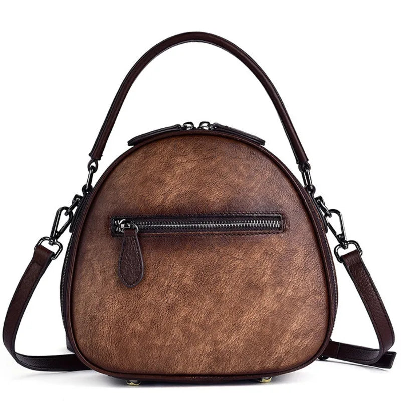 MOTAORA New Embossed Cowhide Shoulder Bag For Women Fashion Small Deer Head Crossbody Bags Chinese Style Genuine Leather Handbag