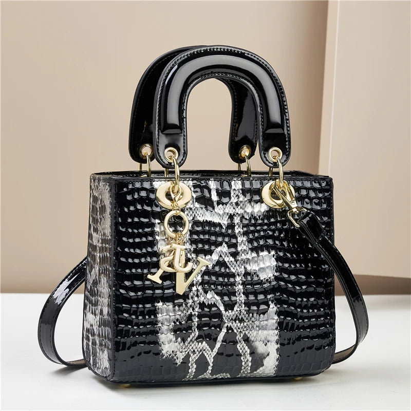 Fashion gradient high-grade alligator print women's handbag, texture all matching travel single shoulder crossbody bag