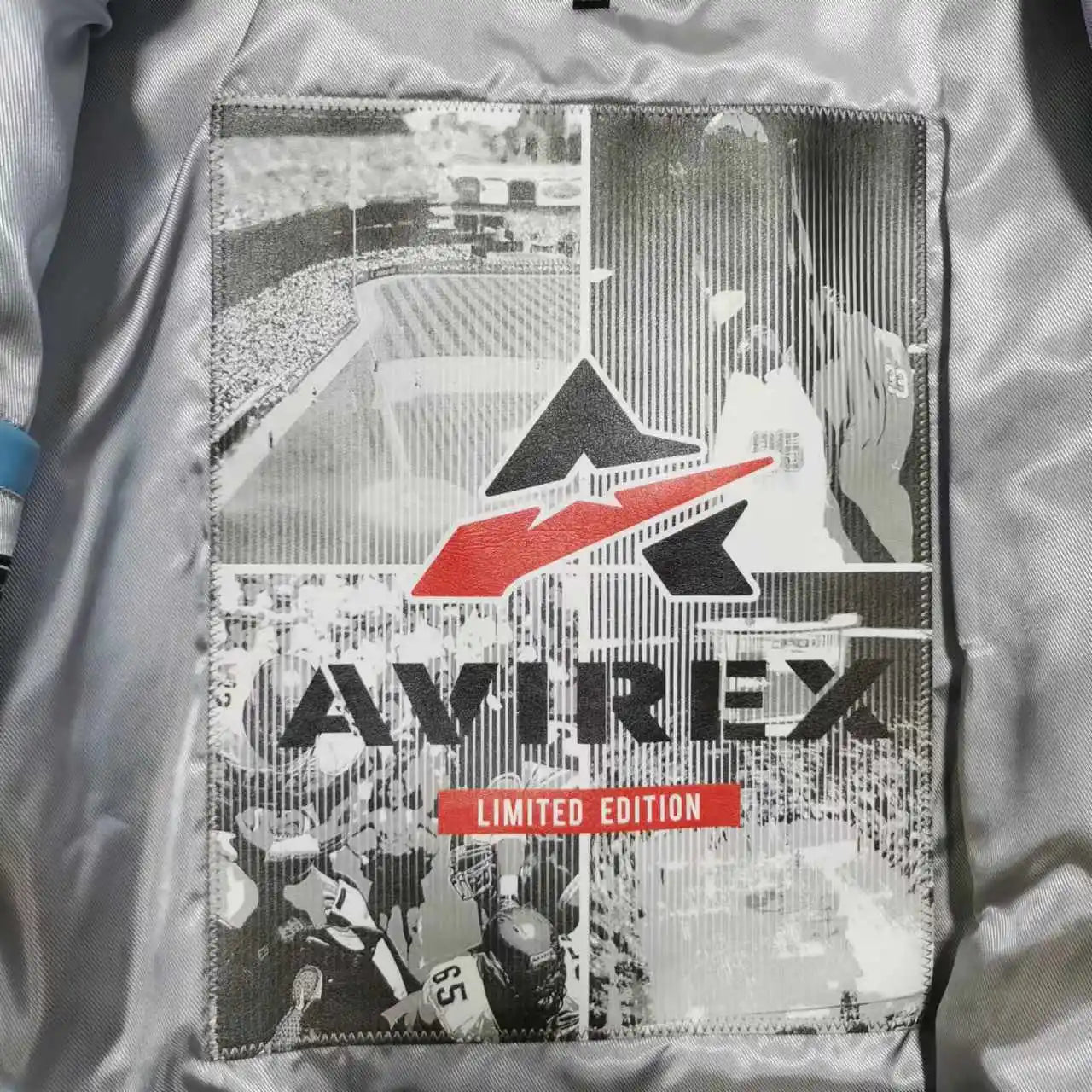 AVIREX New French Lambskin Baseball Suit Men's Gradient Fashion Casual US Size Original Lapel Loose Genuine Leather Jacket coat